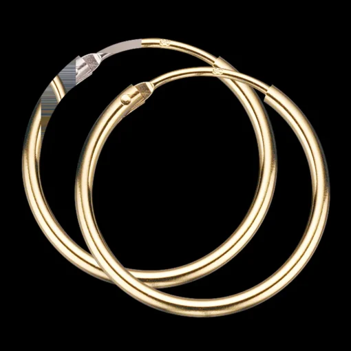 Scrouples - Creoler i forgyldt sølv, 1,5x20mm - 193622