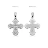 Scrouples - Dagmarkors med fadervor i sølv, 17x16mm - 25512