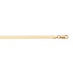 Scrouples - Flad slangekæde armbånd i forgyldt sølv - 32912,18fg