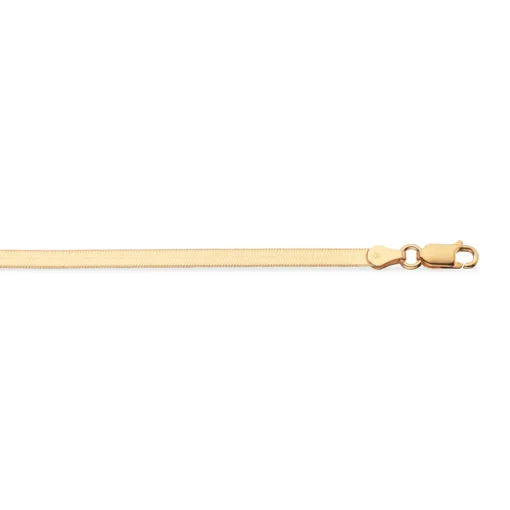 Scrouples - Flad slangekæde armbånd i forgyldt sølv - 32912,18fg