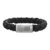 Scrouples - Force armbånd med sort flettet læder - 03771a