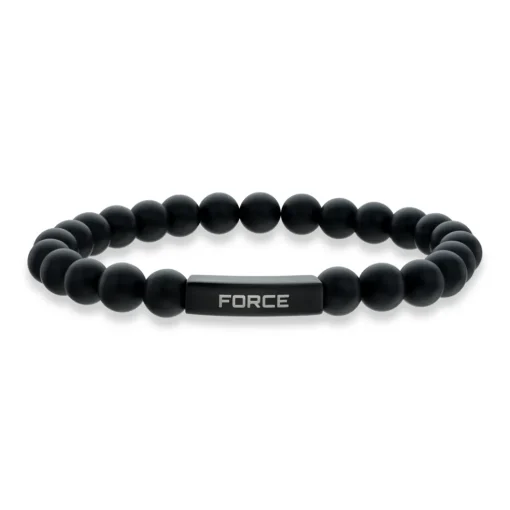 Scrouples - Force armbånd med sorte agater - 03461a