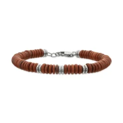 Scrouples - Force herre armbånd med rødbrunlige agater - 03891a,m