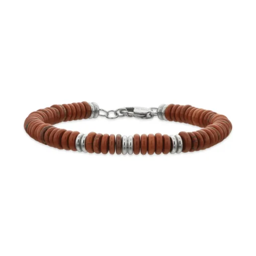 Scrouples - Force herre armbånd med rødbrunlige agater - 03891a,m