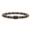 Scrouples - Force herrre armbånd med brunlige agater - 03821a