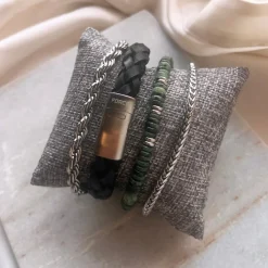 Scrouples - Force stål armbånd i foxtail mønster - 03721a,m