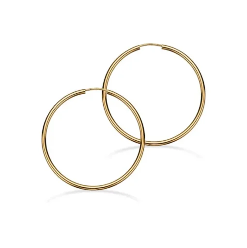 Scrouples - Forgyldte creoler med vridlås, 40 mm - 190702