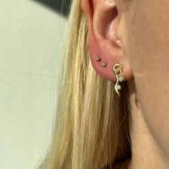 Scrouples - Forgyldte sølv øreringe 2mm - 112012fg