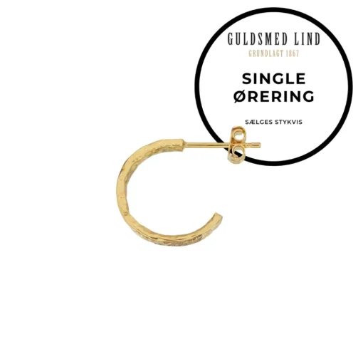 Scrouples - Guldbelagt creol med rustik overflade, single - 160432-1
