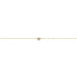 Scrouples - Guldbelagt hjerte armbånd med sten af zirkonia - 38902a,m