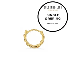 Scrouples - Guldbelagt panser ørecreol, single - 160392-1