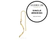 Scrouples - Guldbelagt ørehænger med swirl vedhæng, single - 160462-1