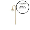Scrouples - Guldbelagt ørekæde med ferskvandsperler, single - 160472-1