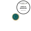 Scrouples - Guldbelagt ørestik med grøn sten, single - 160352-1