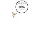 Scrouples - Guldbelagt sølv øresstik med perler, single - 160342-1