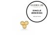 Scrouples - Guldbelagt tripple kugle ørestik, single - 160322-1