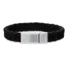 Scrouples - Herre armbånd i sort flettet læder - 03701a,m