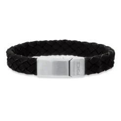 Scrouples - Herre armbånd i sort flettet læder - 03701a,m