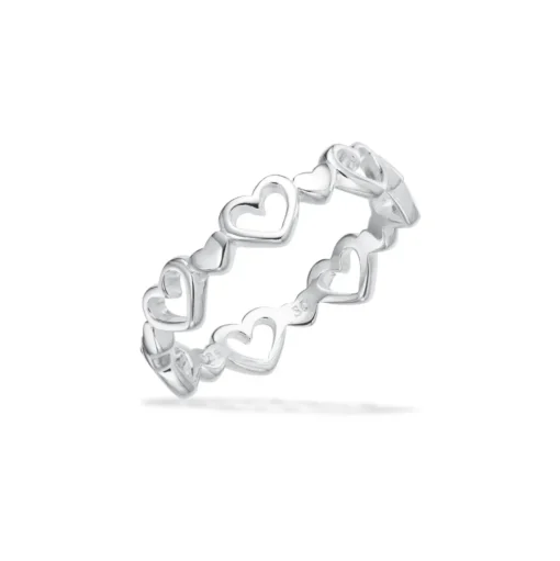 Scrouples - Hjerte bånd ring i sølv - 730392