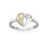 Scrouples - Hjerte ring i sølv og guld med sten - 728892