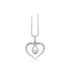 Scrouples - Hvidgulds hjertevedhæng med 0,02 ct diamant - 214824