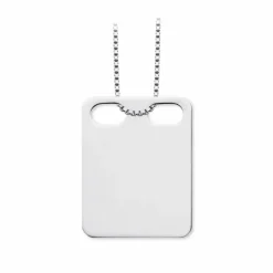 Scrouples - ID Plade til gravering i sølv, 24x18mm - 21022