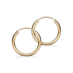 Scrouples - 8karats guld creoler, 15mm - 11153