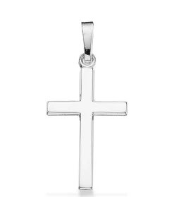 Scrouples - Klassisk sølv kors vedhæng, 20x13mm - 226722