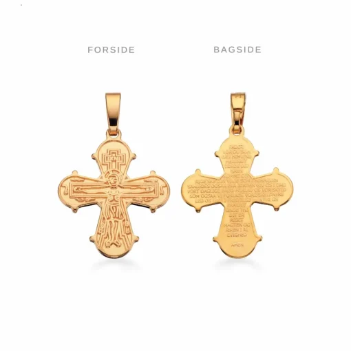 Scrouples - 14kt Dagmarkors med fadervor 17x16mm - 25515