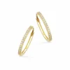 Scrouples - 8kt. guld creoler med sten af zirkonia - 123033