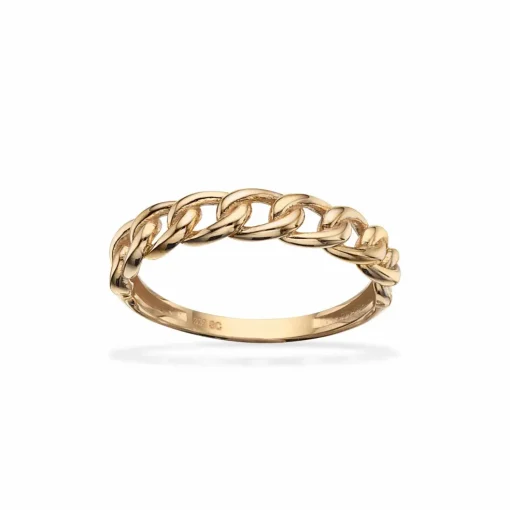 Scrouples - 8kt. guld ring med panser mønster - 711073
