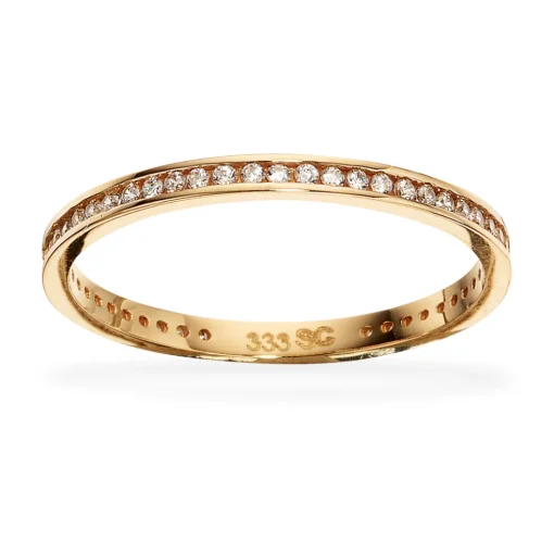 Scrouples - 8kt. guld ring med små sten - 709113