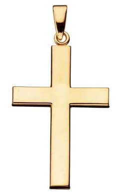 Scrouples - 8kt klassisk guld kors, 41x28mm - 20053