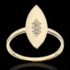 Scrouples - Nature blad ring i 8kt guld - 708183