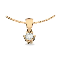 Scrouples - Prinsesse Vedhæng, 0,13ct diamant i guld / hvidguld - 2775,13
