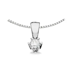 Scrouples - Prinsesse Vedhæng, 0,13ct diamant i guld / hvidguld - 2775,13