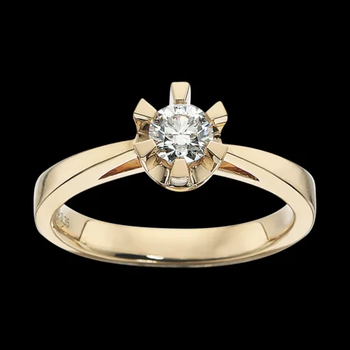 Scrouples - Prinsessering med 0,35 ct diamant, Guld / Hvidguld - 7775,35