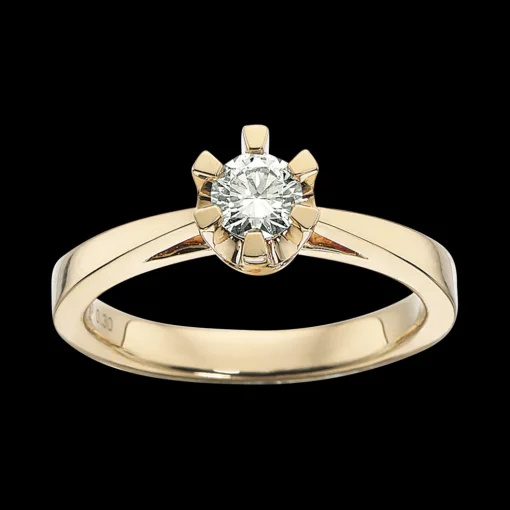 Scrouples - Prinsessering med 0,30 ct diamant, Guld / Hvidguld - 7775,30