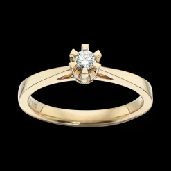 Scrouples - Prinsessering med 0,10 ct diamant, Guld / Hvidguld - 7775,10