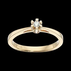 Scrouples - Prinsessering med 0,05 ct diamant, Guld / Hvidguld - 7775,05