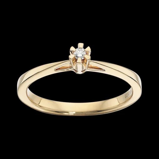 Scrouples - Prinsessering med 0,03 ct diamant, Guld / Hvidguld - 7775,03