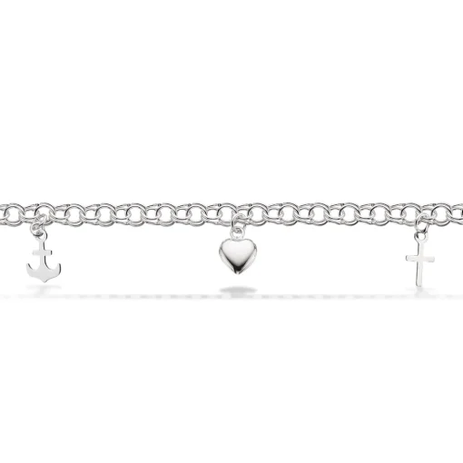Scrouples - Sølv armbånd med tro,håb og kærlighed - 62572