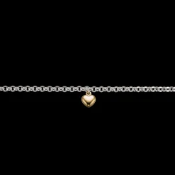 Scrouples - Sølv børne armbånd med 14 karat guld hjerte - 670402