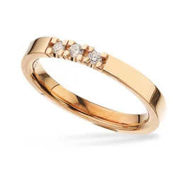 Scrouples - Sølv forgyldt alliance ring med 0,09 ct diamant - 7102,3F