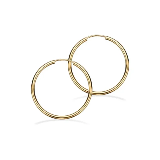Scrouples - Sølv forgyldte creoler, 30mm - 190692