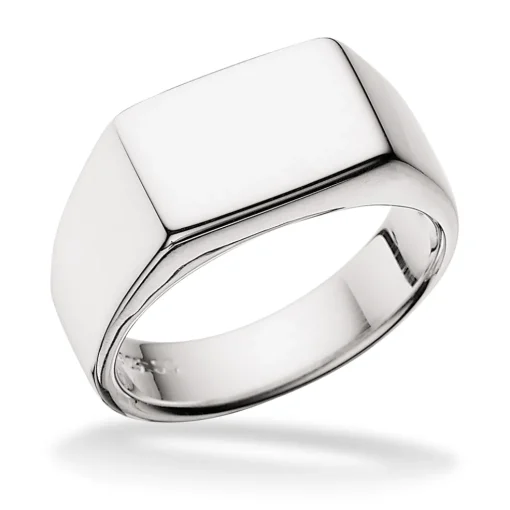 Scrouples - Sølv herrering med plade - 790642