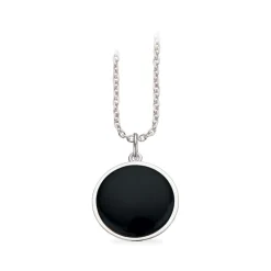 Scrouples - Sølv kæde med onyx sten i fattet sølv - 236772