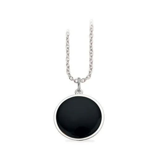 Scrouples - Sølv kæde med onyx sten i fattet sølv - 236772