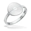 Scrouples - Sølv plade ring med sol - 726342