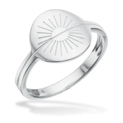 Scrouples - Sølv plade ring med sol - 726342